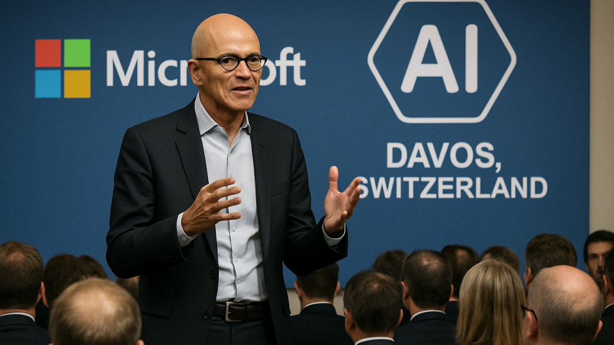 Nasdaq, S&P 500 & Indeks Teknologi di Ujung Narasi AI — Bubble atau Transformasi? Fink, Nadella & CEO Teknologi Ungkap Debate Davos 2026